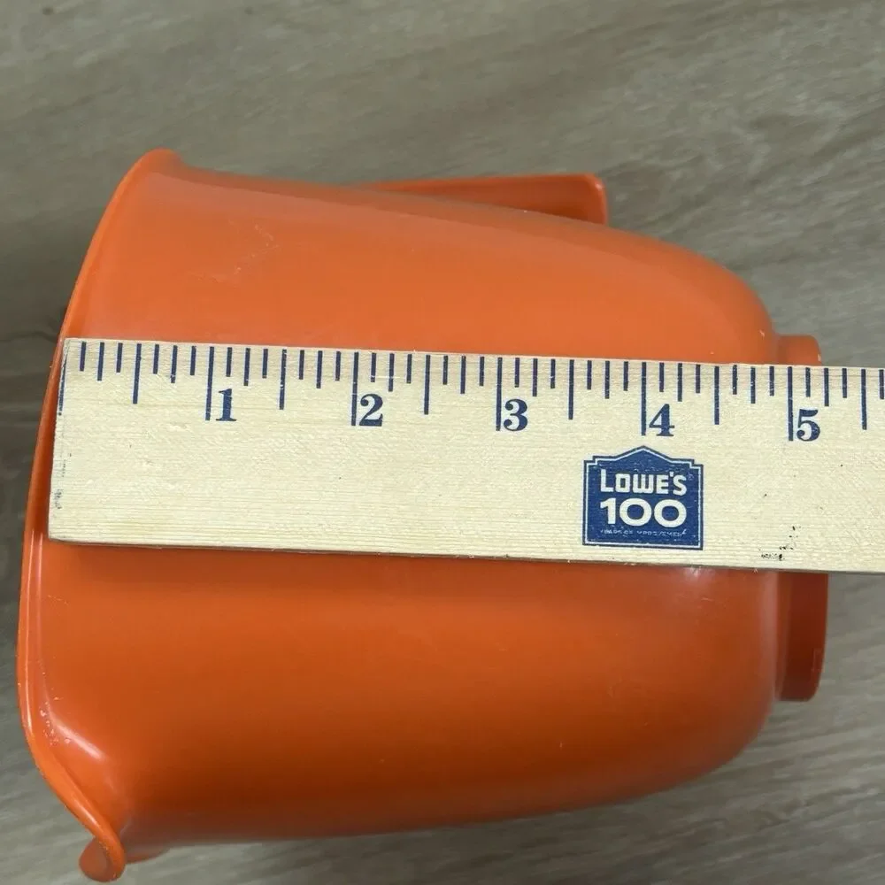 VTG Rubbermaid Grip N Mix Orange Batter Bowl 2661 Measuring PitcherSpout 1Qt 70s